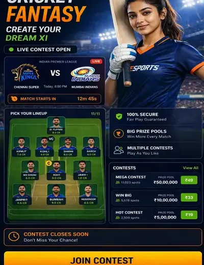 55555 (55555 bet) fantasy cricket & matchday visual 3